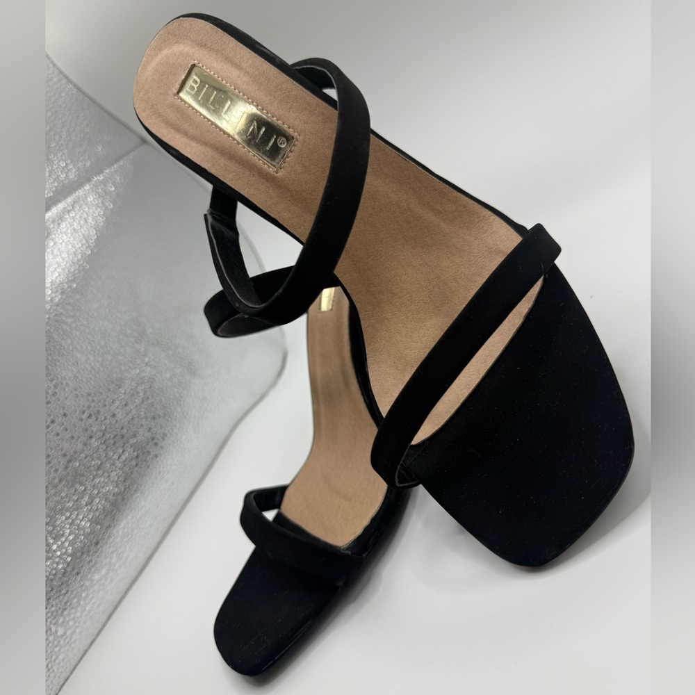 Billini Black Strappy Heels SZ 8